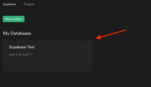 Screenshot of a database on the Supabase dashboard