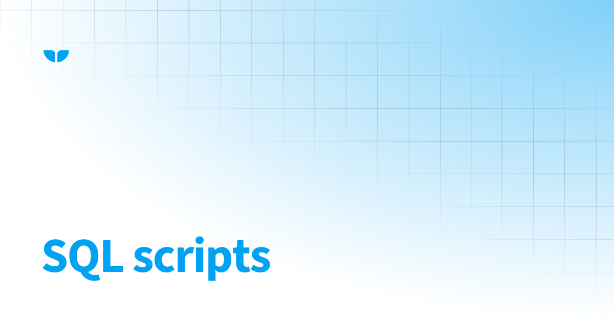 SQL scripts | Welcome to Whalesync